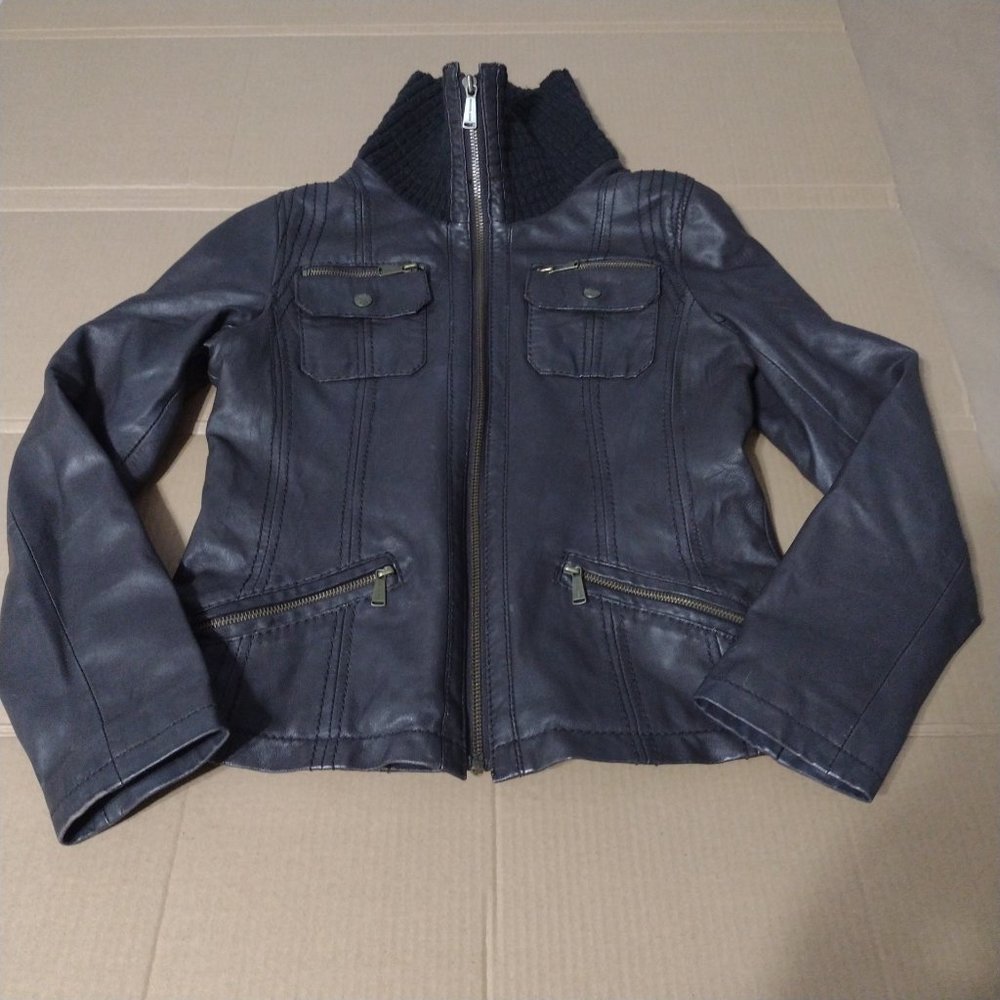 Michael Michael Kors | Brown Leather Jacket | Zip Front - Picture 11 of 15